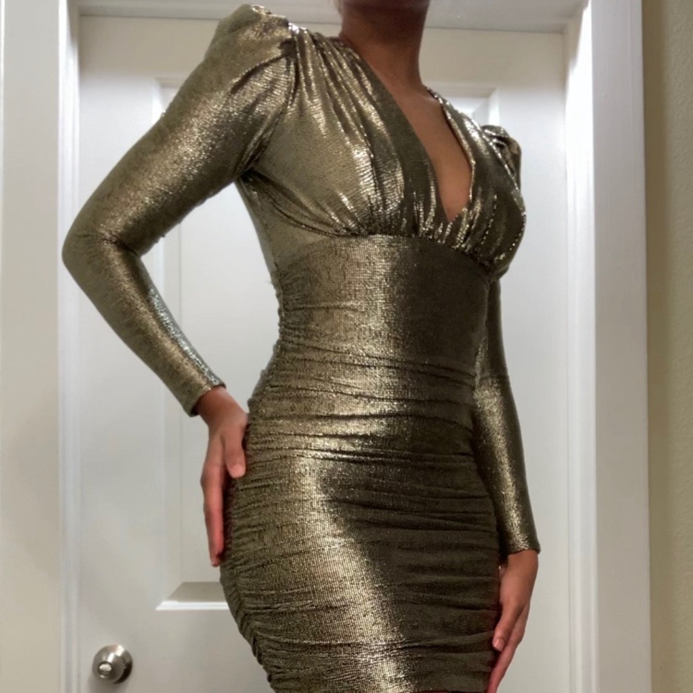 BCBG Cocktail Dress in Pewter Size XS